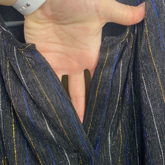 Anthropologie See U Soon Black Sparkle Multicoloured Blouse - Size XS - Picture 9 of 16